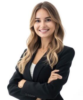 30s businesswoman in white background _ Premium AI-generated PSD