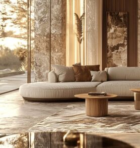 Ультрареалистичный интерьер_ Тихая роскошь с естественными текстурами Ультрареалистичный интерьер_ Тихая роскошь с естественными текстурами